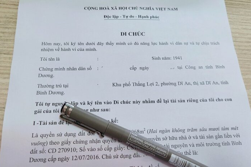 Viết Di Chúc Thừa Kế Đất Đai Cần Những Gì?